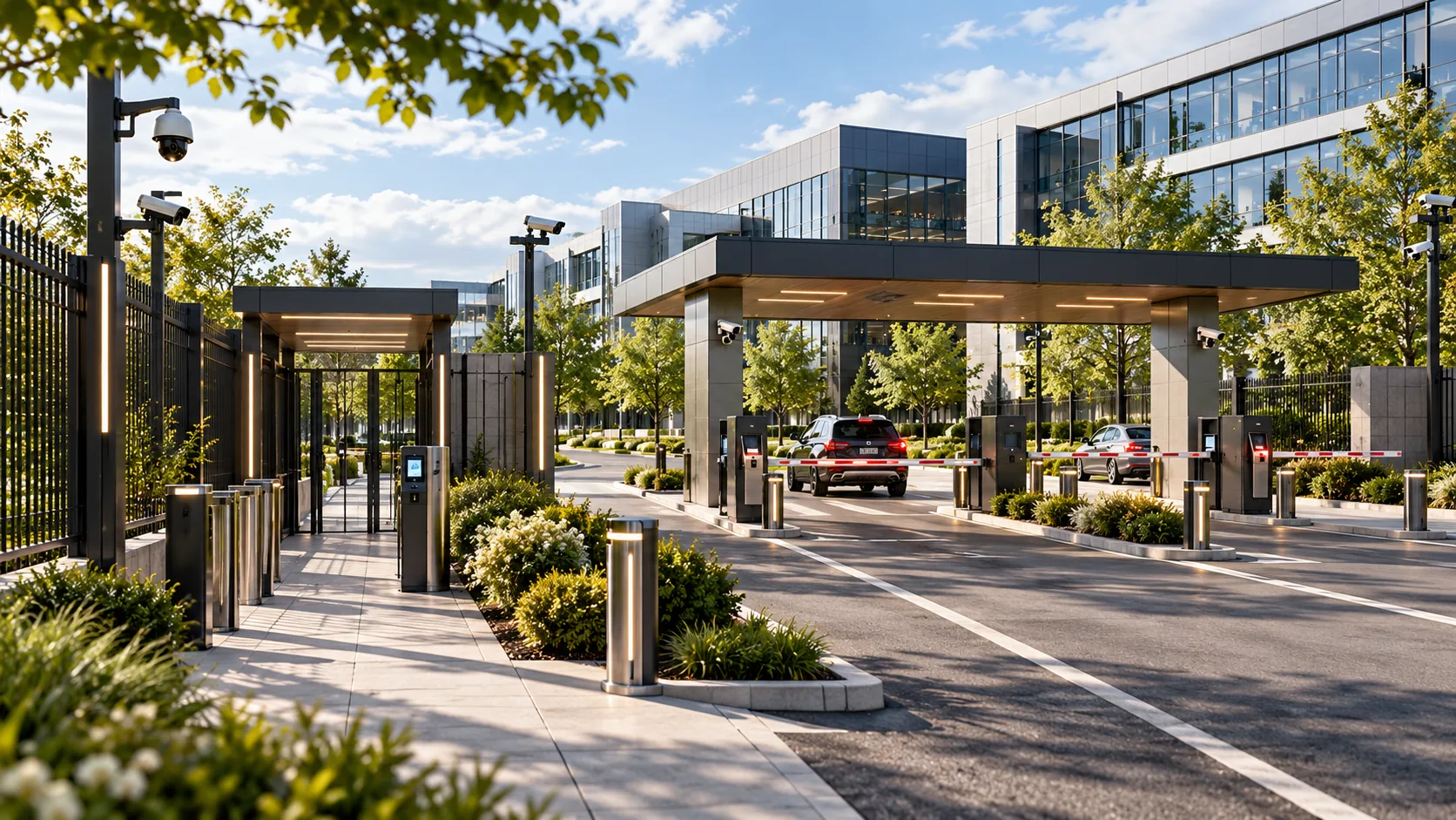 Corporate campus perimeter protection deployment