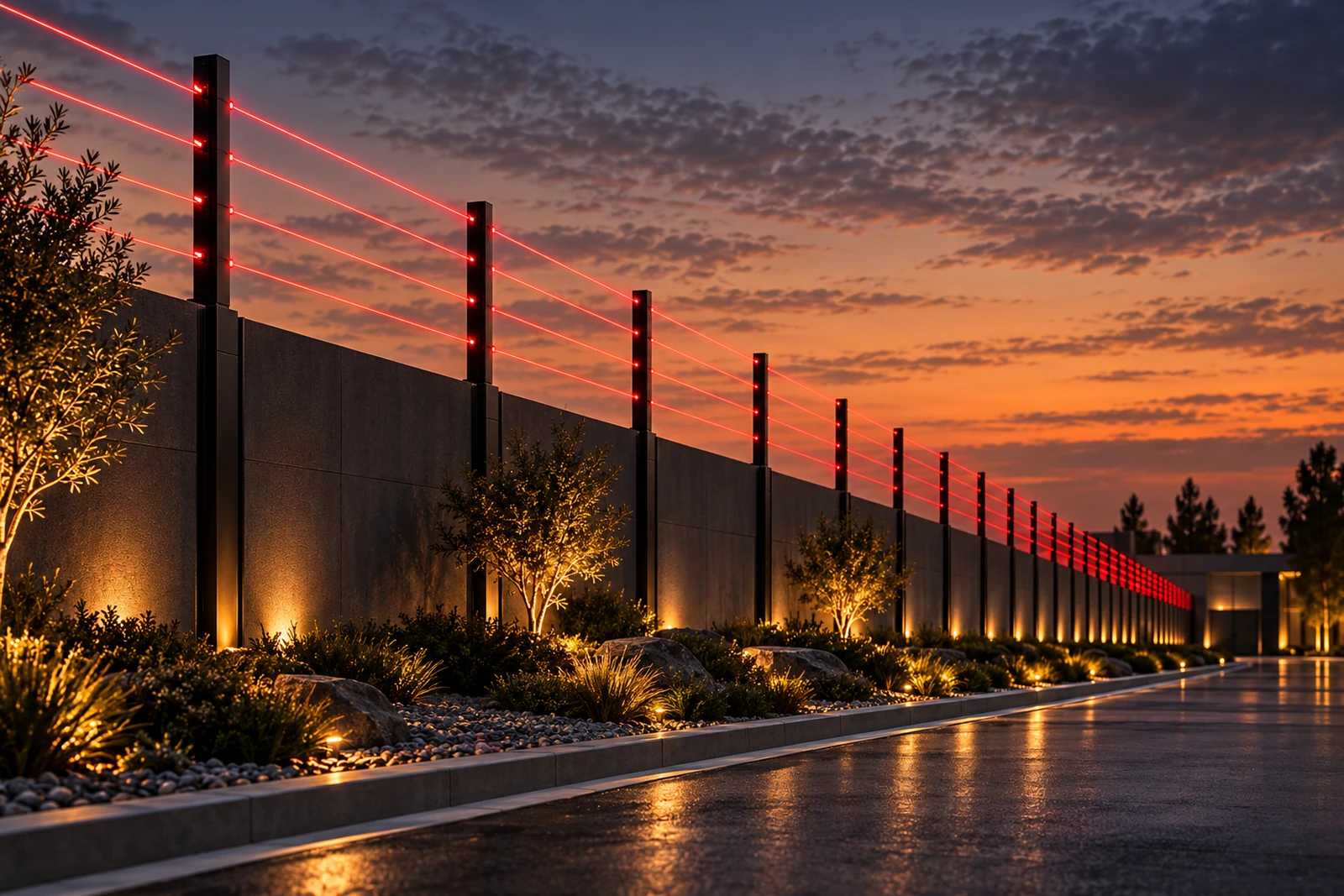 Laser fence security perimeter